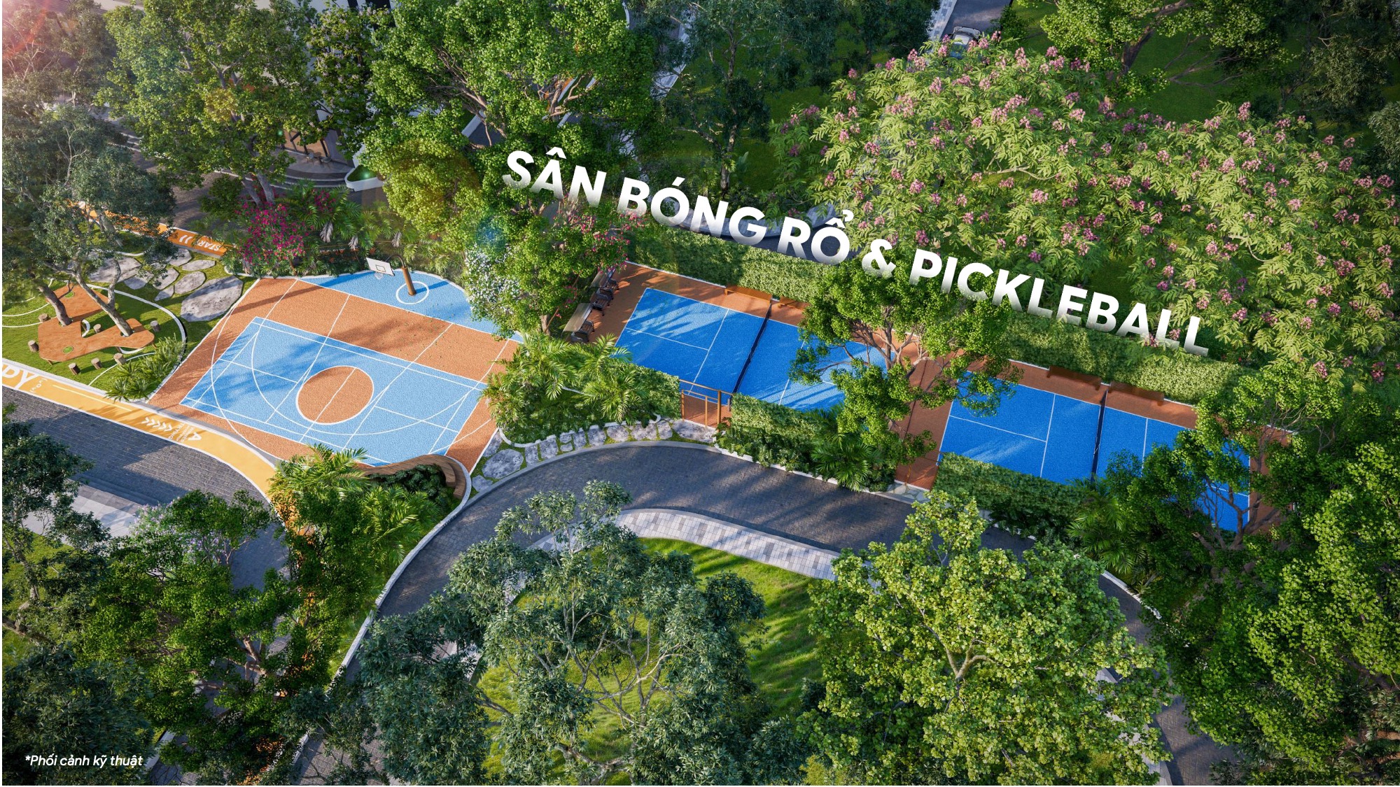 Sân bóng rổ & pickleball