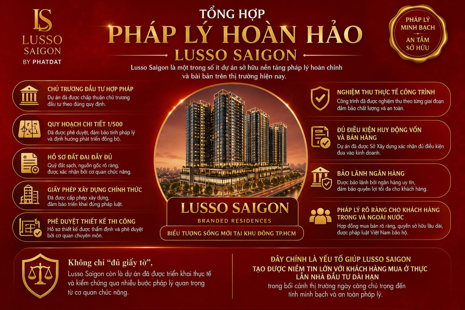 Pháp lý Lusso Saigon đầy đủ và hoàn hảo